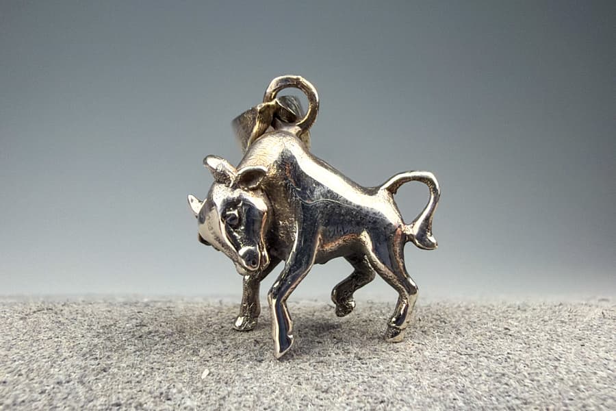 Silber Anhänger \Stier\